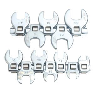 Juego de llaves pata de cuervo cuadro de 3/8" métricas, 12 piezas Urrea 4900-12M