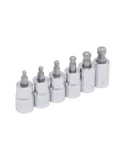 Juego de dados con punta hexagonal tipo bola cuadro de 3/8", 6 puntas, en pulgadas, 6 piez Urrea 4900BD