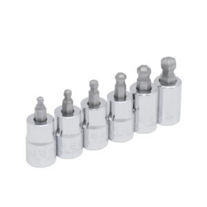 Juego de dados con punta hexagonal tipo bola cuadro de 3/8", 6 puntas, en pulgadas, 6 piez Urrea 4900BD