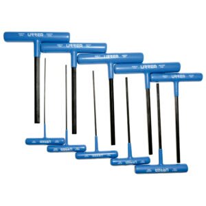 Juego de llaves hexagonales cortas tipo "T" ergonómicas, métricas, 10 piezas Urrea 4965GPM