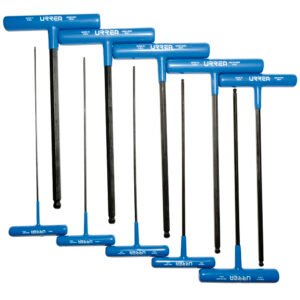 Juego de llaves hexagonales tipo "T" punta de bola, métricas, 10 piezas Urrea 4965LBGPM
