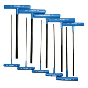 Juego de llaves hexagonales tipo "T" ergonómicas, métricas, 10 piezas Urrea 4965LGPM