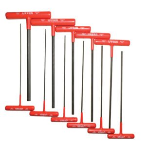 Juego de llaves hexagonales tipo "T" ergonómicas, en pulgadas, 11 piezas Urrea 4967LGP