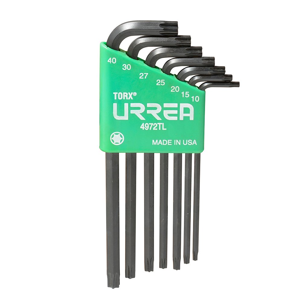 Juego de llaves hexagonales tipo "L", Torx, largas, 7 piezas Urrea 4972TL
