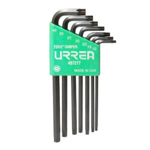 Juego de llaves hexagonales tipo "L", Torx, tamper proof, 7 piezas Urrea 4972TT