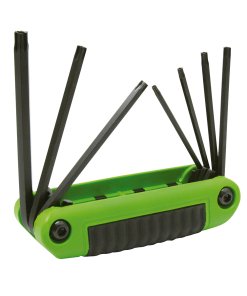 Juego de llaves hexagonales tipo navaja torx Tamper Proof T10 a T40 estuche bimat, 7 pz Urrea 4977TXT