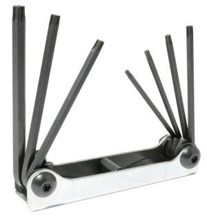 Juego de llaves hexagonales tipo navaja torx T10 a T40 estuche metálico, 7 pz Urrea 4979TX