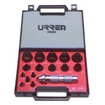 Juego de sacabocados de 1/8 a 1-3/16", 16 piezas Urrea 49900