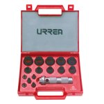 Juego de sacabocados de 3 a 30mm, 16 piezas Urrea 49900M