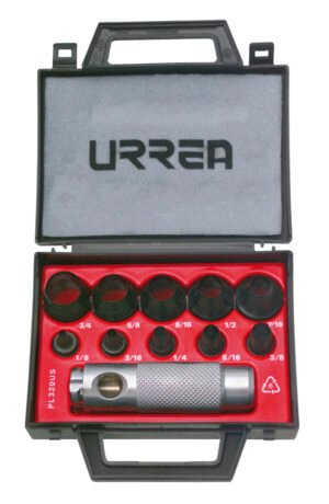 Juego de sacabocados de 1/8" a 3/4", 11 piezas Urrea 49901