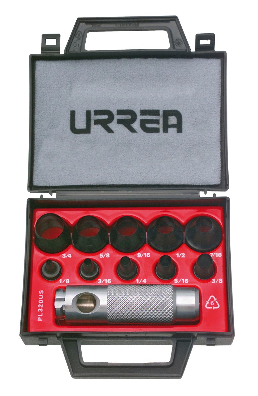 Juego de sacabocados de 1/8" a 3/4", 11 piezas Urrea 49901