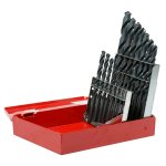 Juego de brocas negras de acero de alta velocidad zanco recto, 15 piezas Urrea 5115