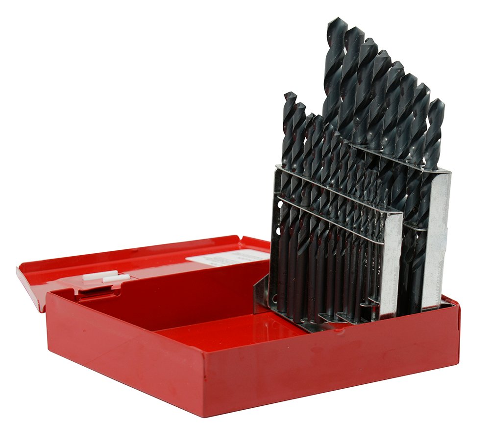 Juego de brocas negras de acero de alta velocidad zanco recto, 21 piezas Urrea 5121