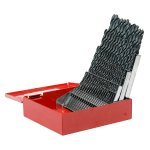 Juego de brocas negras numéricas de acero de alta velocidad zanco recto, 60 piezas Urrea 5160
