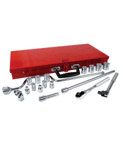 Juego de dados y accesorios cuadro de 3/8" en pulgadas, 19 piezas Urrea 5200AC