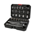 Juego de dados y accesorios cuadro de 3/8" combinado, 33 piezas Urrea 5200CB