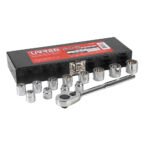 Juego de dados y accesorios cuadro de 3/8" en pulgadas, 13 piezas Urrea 5200LP
