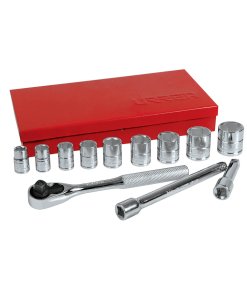 Juego de dados y accesorios cuadro de 3/8" en pulgadas, 13 piezas Urrea 52128