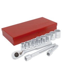 Juego de dados y accesorios cuadro de 3/8" en pulgadas, 13 piezas Urrea 52130