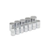 Juego de dados cuadro de 3/8", 12 puntas, métricos, 12 piezas Urrea 52216