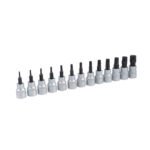 Juego de dados con punta Torx Tamper proof cuadro de 3/8", 5 puntas, 13 piezas Urrea 5239S