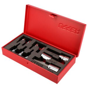 Juego de dados con punta hexagonal en pulgadas cuadro de 3/8" y 1/2", 10 piezas Urrea 5254H