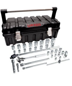 Juego de dados y accesorios cuadro de 3/8" y 1/2" en pulgadas, 35 piezas Urrea 5254P34