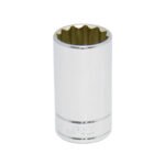 Dado largo cuadro de 1/2", 12 puntas, en pulgadas, 1-1/4" Urrea 5340