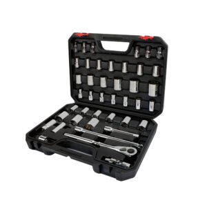 Juego de dados y accesorios cuadro de 1/2" combinado, 42 piezas Urrea 5400CB