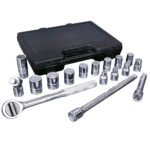 Juego de dados y accesorios cuadro de 1/2" en pulgadas, 17 piezas Urrea 5400P
