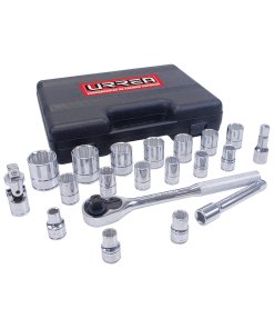 Juego de dados y accesorios cuadro de 1/2" en pulgadas, 20 piezas Urrea 5400PB