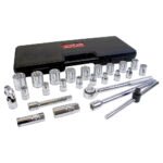 Juego de dados y accesorios cuadro de 1/2" en pulgadas, 25 piezas Urrea 5400PC