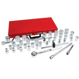 Juego de dados y accesorios cuadro de 1/2" combinado, 44 piezas Urrea 5400SM