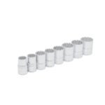 Juego de dados Spline cuadro de 1/2", en riel, 8 piezas Urrea 5400SPL