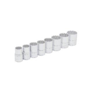 Juego de dados Spline cuadro de 1/2", en riel, 8 piezas Urrea 5400SPL