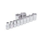Juego de dados cuadro de 1/2", 6 puntas, en pulgadas, 11 piezas Urrea 54115