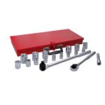 Juego de dados y accesorios cuadro de 1/2" en pulgadas, 19 piezas Urrea 54122