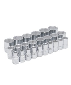 Juego de dados cuadro de 1/2", 6 puntas, métricos, 24 piezas Urrea 54209