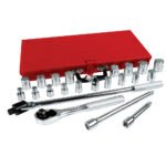 Juego de dados y accesorios cuadro de 1/2" métrico, 23 piezas Urrea 54210