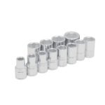 Juego de dados cuadro de 1/2", 6 puntas, métricos, 12 piezas Urrea 54213