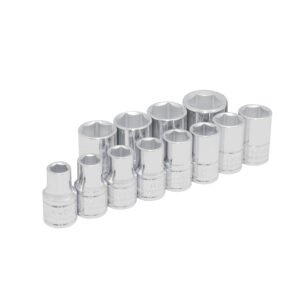 Juego de dados cuadro de 1/2", 6 puntas, métricos, 12 piezas Urrea 54213
