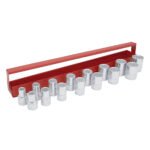 Juego de dados cuadro de 1/2", 12 puntas, métricos, 15 piezas Urrea 54214