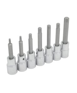 Juego de dados con punta Torx cuadro de 1/2", en riel, 7 piezas Urrea 5439C