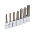 Juego de dados con punta hexagonal cuadro de 1/2" 6 puntas, en pulgadas, 7 piezas Urrea 54417