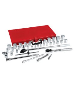 Juego de dados y accesorios cuadro de 3/8" y 1/2" en pulgadas, 37 piezas Urrea 5452