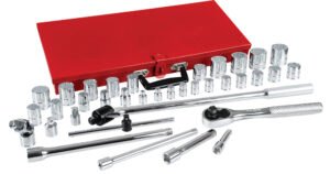 Juego de dados y accesorios cuadro de 3/8" y 1/2" en pulgadas, 37 piezas Urrea 5452