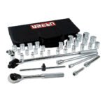 Juego de dados y accesorios cuadro de 3/8" y 1/2" en pulgadas, 35 piezas Urrea 5452PT