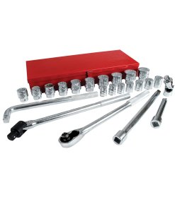 Juego de dados y accesorios cuadro de 3/4" en pulgadas, 24 piezas Urrea 5500C