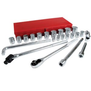Juego de dados y accesorios cuadro de 3/4" en pulgadas, 24 piezas Urrea 5500C