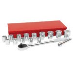 Juego de dados y accesorios cuadro de 3/4" en pulgadas, 17 piezas Urrea 55100H